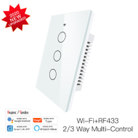 tuya WIFI RF smart light switch with neutral, 3 gang